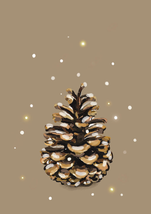 Winter pinecone
